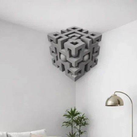 Interlocking Puzzle Corners 3D Wall Art